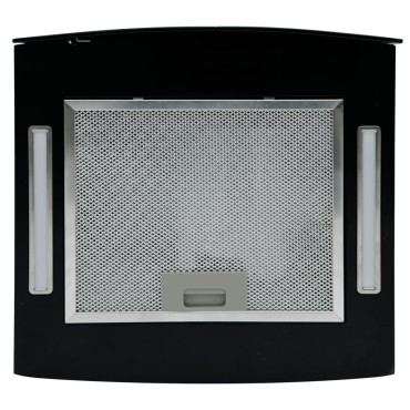 vidaXL Απορροφητήρας Νησίδα με Αισθητήρα Αφής LCD από Ψημένο Γυαλί 38x37,5x(35-128,5)cm