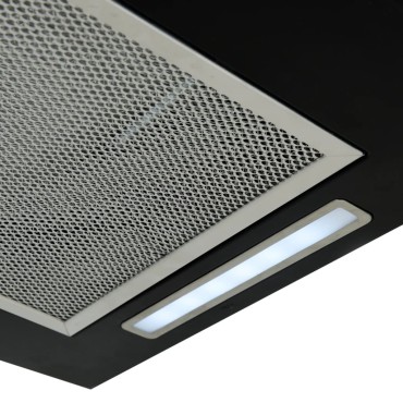 vidaXL Απορροφητήρας Νησίδα με Αισθητήρα Αφής LCD από Ψημένο Γυαλί 38x37,5x(35-128,5)cm