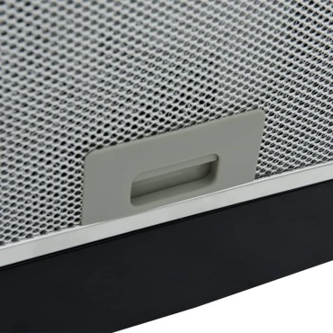 vidaXL Απορροφητήρας Νησίδα με Αισθητήρα Αφής LCD από Ψημένο Γυαλί 38x37,5x(35-128,5)cm