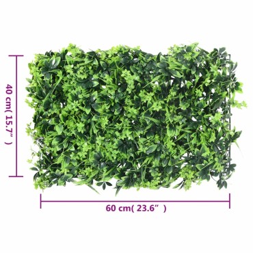  vidaXL Φράχτης 6 τεμ. Πράσινος 40 x 60 εκ. από Τεχνητά Φύλλα
