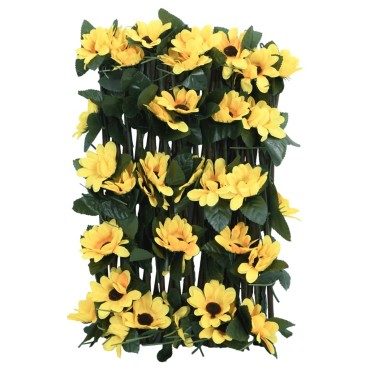 vidaXL Καφασωτό Επεκτεινόμενο 5 Τεμ. Κίτρινο 180x20cm Τεχνητός Κισσός