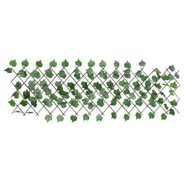 vidaXL Καφασωτό Επεκτ. Πράσινο 5Τεμ 190x60cm Τεχνητά Αμπελόφυλλα