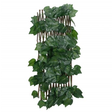 vidaXL Καφασωτό Επεκτ. Πράσινο 5Τεμ 190x60cm Τεχνητά Αμπελόφυλλα
