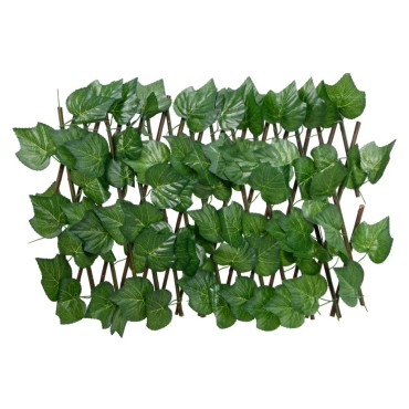 vidaXL Καφασωτό Επεκτ. Πράσινο 5Τεμ 180x20cm Τεχνητά Αμπελόφυλλα