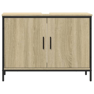 vidaXL Ντουλάπι Νιπτήρα Μπάνιου Sonoma Δρυς 80x30x60cm Επεξ. Ξύλο 1 τεμ.