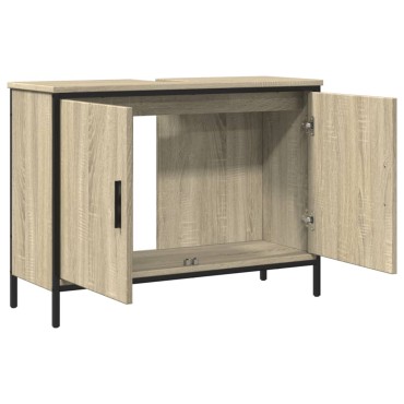 vidaXL Ντουλάπι Νιπτήρα Μπάνιου Sonoma Δρυς 80x30x60cm Επεξ. Ξύλο 1 τεμ.