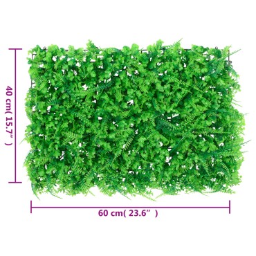  vidaXL Φράχτης 24 τεμ. Πράσινος 40 x 60 εκ. από Τεχνητά Φύλλα Φτέρης