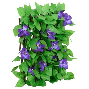 vidaXL Καφασωτό Επεκτεινόμενο 5 Τεμ. Πράσινο 180x20cm Τεχνητός Κισσός
