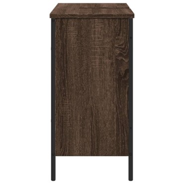 vidaXL Ντουλάπι Νιπτήρα Μπάνιου Καφέ Δρυς 80x30x60cm Επεξ. Ξύλο 1 τεμ.