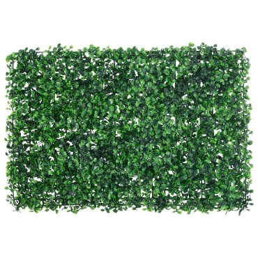  vidaXL Φράχτης 24 τεμ. Πράσινος 40 x 60 εκ. από Τεχνητά Φύλλα Θάμνου