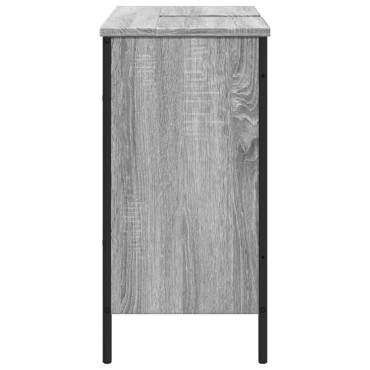 vidaXL Ντουλάπι Νιπτήρα Μπάνιου Γκρι Sonoma 80x30x60cm Επεξ. Ξύλο 1 τεμ.