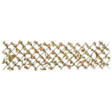 vidaXL Καφασωτό Επεκτεινόμενο 5 Τεμ. Σκ. Ροζ 180x60cm Τεχνητός Κισσός