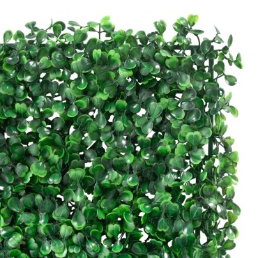 vidaXL Φράχτης 6 τεμ. Πράσινος 50 x 50 εκ. από Τεχνητά Φύλλα Θάμνου