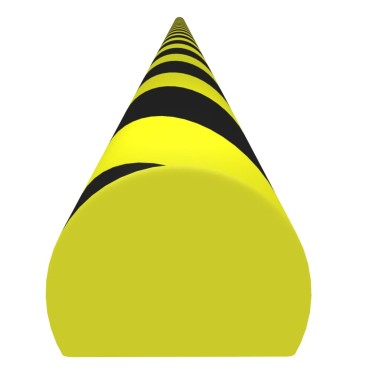 vidaXL Προστατευτικό Γωνιών Κίτρινο & Μαύρο 4 x 3 x 100 εκ. PU