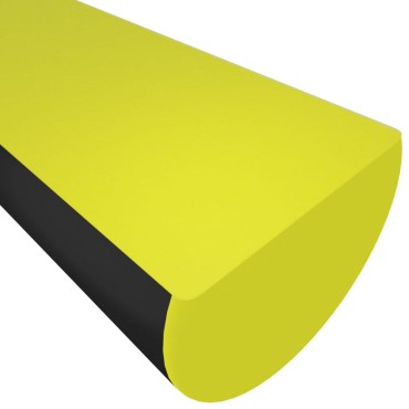 vidaXL Προστατευτικό Γωνιών Κίτρινο & Μαύρο 4 x 3 x 100 εκ. PU
