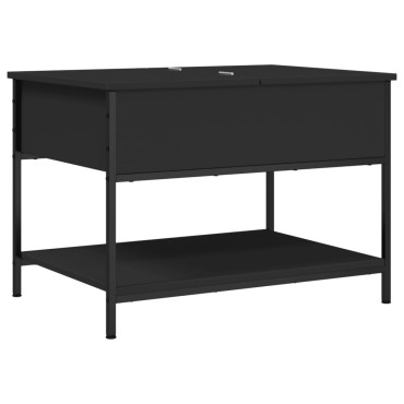 vidaXL Τραπεζάκι Σαλονιού Μαύρο 70x50x50cm Επεξ. Ξύλο/Μέταλλο 1 τεμ.