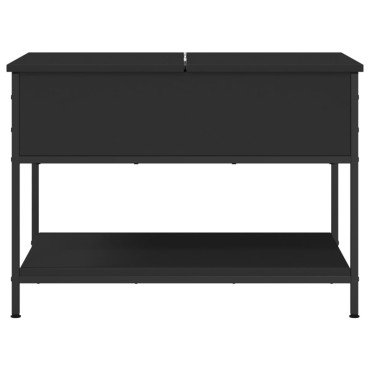 vidaXL Τραπεζάκι Σαλονιού Μαύρο 70x50x50cm Επεξ. Ξύλο/Μέταλλο 1 τεμ.