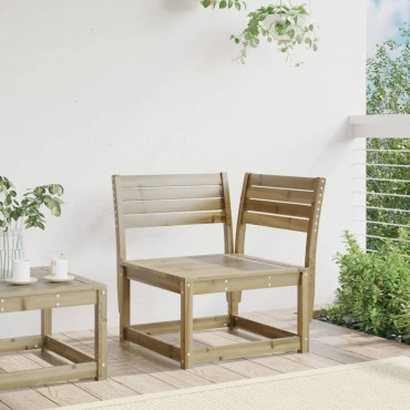 vidaXL Καναπές Κήπου Γωνιακός 73x73x78cm Επεξ. Πεύκου