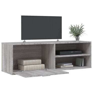 vidaXL Έπιπλο Τηλεόρασης Γκρι Sonoma 120x34x37cm από Επεξ. Ξύλο