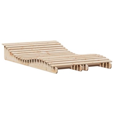vidaXL Ξαπλώστρες 2 τεμ. 205x60x31,5cm από Μασίφ Ξύλο Πεύκου