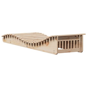 vidaXL Ξαπλώστρες 2 τεμ. 205x60x31,5cm από Μασίφ Ξύλο Πεύκου