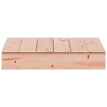 vidaXL Αμμοδόχος με Κάλυμμα 111x111x19,5 εκ. Μασίφ Ξύλο Ψευδοτσούγκας
