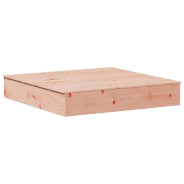 vidaXL Αμμοδόχος με Κάλυμμα 111x111x19,5 εκ. Μασίφ Ξύλο Ψευδοτσούγκας