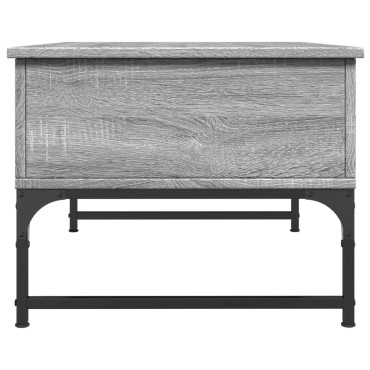 vidaXL Τραπεζάκι Σαλονιού Γκρι Sonoma 70x50x40cm Επεξ. Ξύλο/Μέταλλο 1 τεμ.