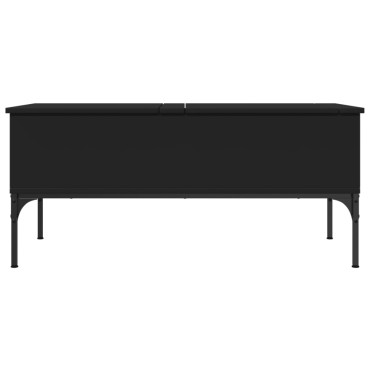vidaXL Τραπεζάκι Σαλονιού Μαύρο 100x50x45cm Επεξ. Ξύλο & Μέταλλο 1 τεμ.