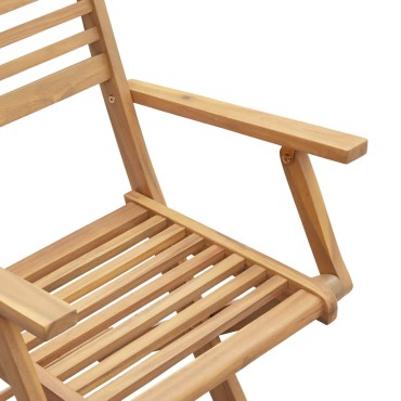 vidaXL Καρέκλες Κήπου Πτυσσόμενες 4 τεμ. 54,5x61,5x86,5cm Μασίφ Ακακία