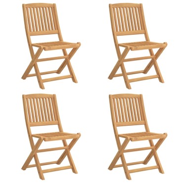 vidaXL Καρέκλες Κήπου Πτυσσόμενες 4 τεμ. 57x49x90cm Μασίφ Ακακία
