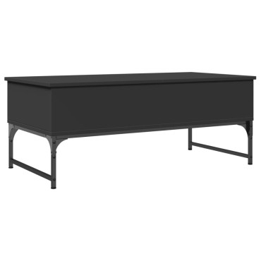 vidaXL Τραπεζάκι Σαλονιού Μαύρο 100x50x40cm Επ. Ξύλο & Μέταλλο 1 τεμ.