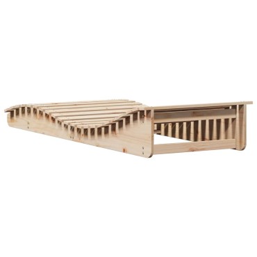 vidaXL Ξαπλώστρα 205x80x31,5cm από Μασίφ Ξύλο Πεύκου 1 τεμ.