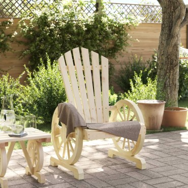 vidaXL Καρέκλα Κήπου Adirondack από Μασίφ Ξύλο Ελάτης 63x62x99cm 1 τεμ. Γωνιακός