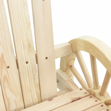 vidaXL Καρέκλα Κήπου Adirondack από Μασίφ Ξύλο Ελάτης 63x62x99cm 1 τεμ. Γωνιακός