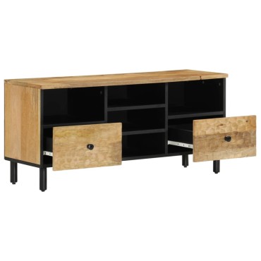 vidaXL Έπιπλο Τηλεόρασης 100x33x46cm από Μασίφ Ξύλο Μάνγκο