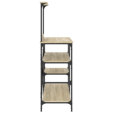 vidaXL Ραφιέρα Κουζίνας Sonoma Δρυς 90x40x132 εκ. Επ. Ξύλο & Μέταλλο