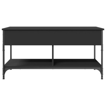 vidaXL Τραπεζάκι Σαλονιού Μαύρο 100x50x50cm Επεξ. Ξύλο & Μέταλλο 1 τεμ.