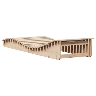 vidaXL Ξαπλώστρα 205x70x31,5cm από Μασίφ Ξύλο Πεύκου 1 τεμ.