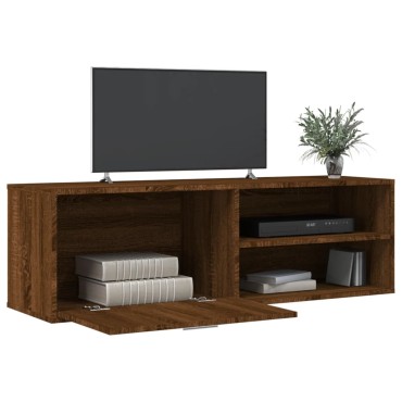vidaXL Έπιπλο Τηλεόρασης Καφέ Δρυς 120x34x37cm Επεξ. Ξύλο