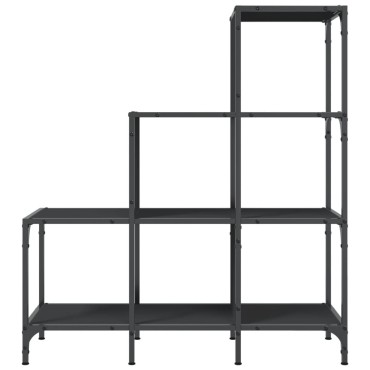 vidaXL Βιβλιοθήκη Μαύρη 92x30x102cm Επεξεργασμένο Ξύλο & Μέταλλο 1 τεμ.