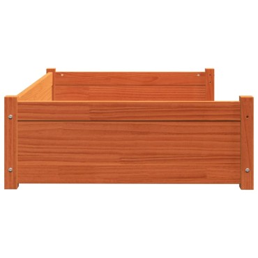 vidaXL Κρεβάτι Σκύλου Καφέ Κεριού 105,5x75,5x28 εκ. Μασίφ Ξύλο Πεύκου