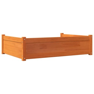 vidaXL Κρεβάτι Σκύλου Καφέ Κεριού 105,5x75,5x28 εκ. Μασίφ Ξύλο Πεύκου