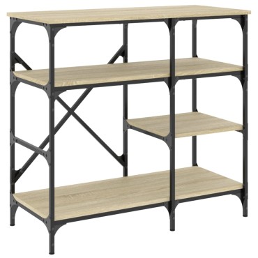 vidaXL Ραφιέρα Κουζίνας Sonoma Δρυς 90x40x84 εκ. Επ. Ξύλο & Μέταλλο