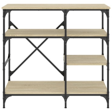 vidaXL Ραφιέρα Κουζίνας Sonoma Δρυς 90x40x84 εκ. Επ. Ξύλο & Μέταλλο