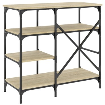 vidaXL Ραφιέρα Κουζίνας Sonoma Δρυς 90x40x84 εκ. Επ. Ξύλο & Μέταλλο