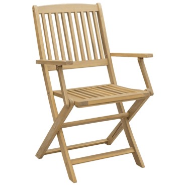 vidaXL Καρέκλες Κήπου Πτυσσόμενες 4 τεμ. 57,5x54,5x90cm Μασίφ Ακακία