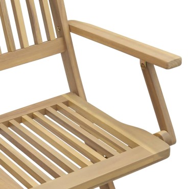 vidaXL Καρέκλες Κήπου Πτυσσόμενες 4 τεμ. 57,5x54,5x90cm Μασίφ Ακακία