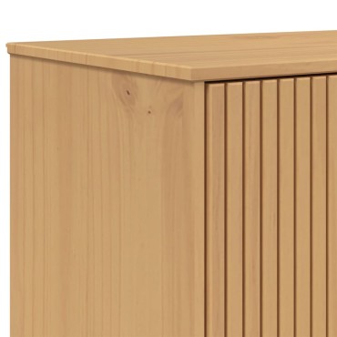 vidaXL Ντουλάπι OLDEN Λευκό και Καφέ 85x43x125cm Μασίφ Ξύλο Πεύκου 1 τεμ.