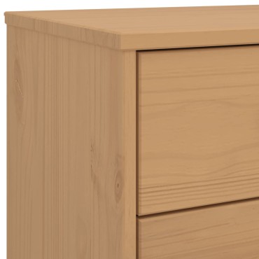 vidaXL Συρταριέρα OLDEN Καφέ από Μασίφ Ξύλο Πεύκου 111x42x73,5cm 1 τεμ.